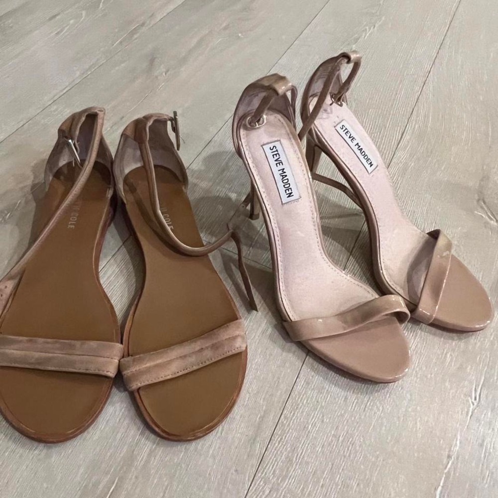 Two sets of nude sandals (Steve Madden & Kenneth‎ Cole)